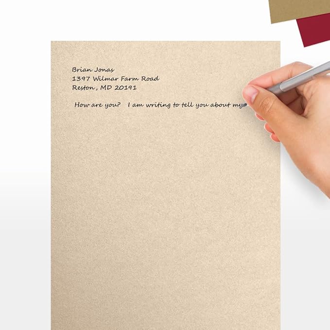 LUXPaper 8.5" x 11" Paper | Letter Size | Taupe Metallic | 80lb. Text | 50 Qty