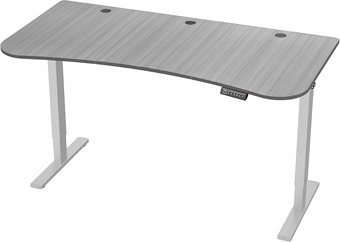VIVO Electric 63 x 32 in Standing Desk, Memory Height Adjustment, 1B Series, Dark Gray Top Gray Frame, DESK-KIT-1G1G