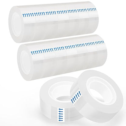 OWLKELA 16 Rolls Transparent Tape Refills, Clear Tape, All-Purpose Transparent Glossy Tape for Office, Home, School