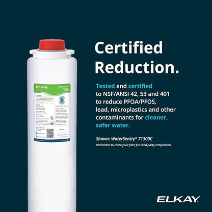 Elkay Liv EZ Built-in Filtered Wall-Mount Water Dispenser – Battery Powered, NSF Certified, Push Button, Reduces Lead & PFAS, Midnight Black – Ideal for Home