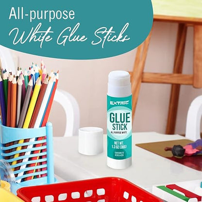Glue Sticks Bulk Classroom, White Glue Sticks for Kids 36 Count, 1.3 Ounce, Washable All Purpose, for Kids, School and Home