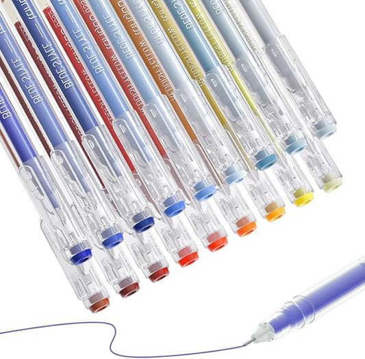 18 Colors Gel Pens for Adult Coloring Books – Fine Tip Gel Markers for Drawing, Journaling, Art, School Supplies(Blue Colors & Orange Colors)