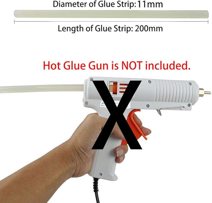 TrendBox 1 Pack (10 Hot Melt Glue Sticks) Strips 11mmx200mm Melting Adhesive For Handmade Craft DIY Home Office Project Fix & Repairs