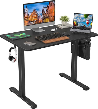 STARY Electric Standing Desk Adjustable Height Sit Stand Home Office Desk with Splice Board