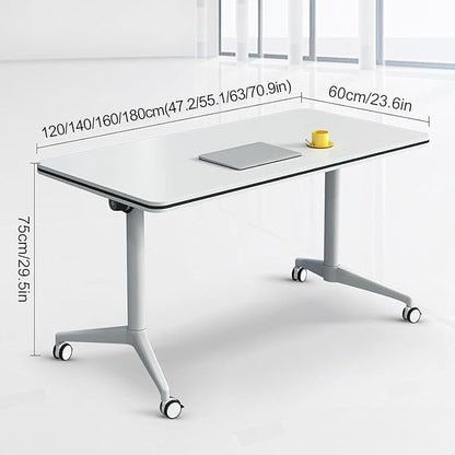 Conference Room Table, Folding Conference Table with Flip-Top Design, Mobile Seminars Dynamic Meetings Training Tables for Offices, Classrooms, and Meeting Room (10, 1915, 70.8)