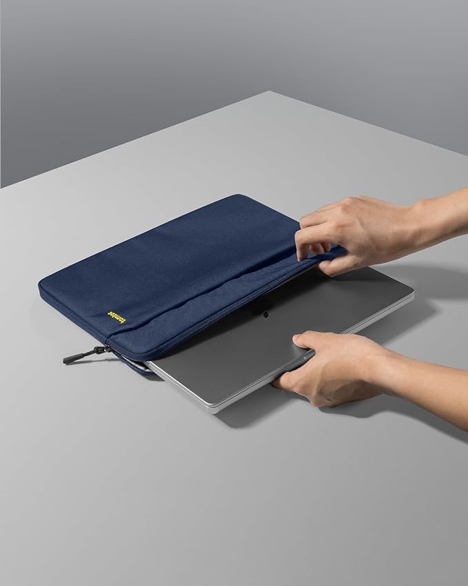tomtoc Slim Laptop Sleeve for 15-inch 2025 New MacBook Air M4/A3241, M3/A3114, M2/A2941, 15 Inch Microsoft Surface Laptop AI PC/6/5, Dell XPS 15 Plus, Recycled Water-Resistant Protective Case Bag