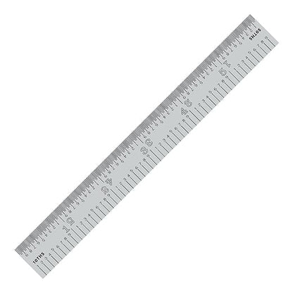 PEC Tools 6"/150mm Rigid Metal Ruler, High-Quality Steel Machinist Rule with Satin Chrome Finish, Decimal/Metric Graduation (1/10", 1/50", 1mm, 0.5mm), Trusted by Professionals, Made in USA