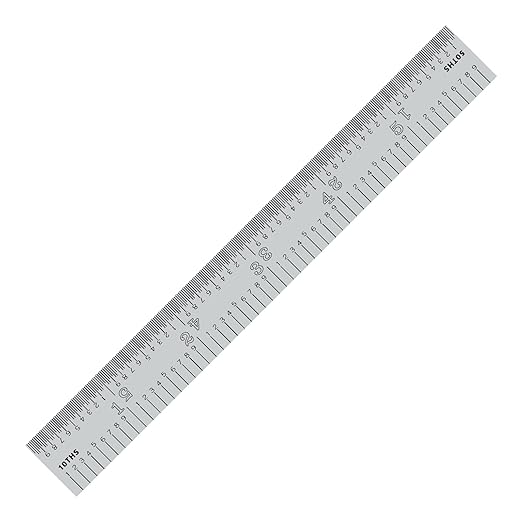 PEC Tools 6"/150mm Rigid Metal Ruler, High-Quality Steel Machinist Rule with Satin Chrome Finish, Decimal/Metric Graduation (1/10", 1/50", 1mm, 0.5mm), Trusted by Professionals, Made in USA