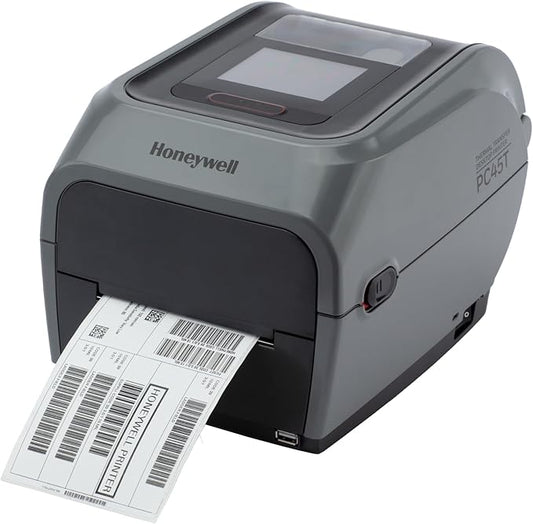 Honeywell PC45, Desktop Printer, Thermal Transfer, 203 DPI, 4 inch Label Width, Ethernet, Full Touchscreen, US Power Cord, PC45T000000201