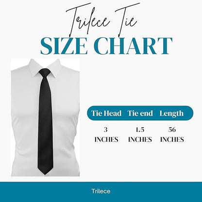 trilece Ties for Men - Men's Solid Color Ties - Formal Neckties for Men - Neck Tie for Man