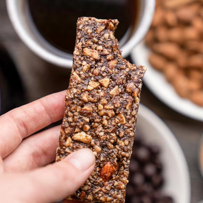Taos Bakes Snack Bars - Piñon Coffee + Dark Chocolate - Gluten Free, Non-GMO Healthy Granola Bars - Nutritious & Delicious Baked Bars - 1.8oz