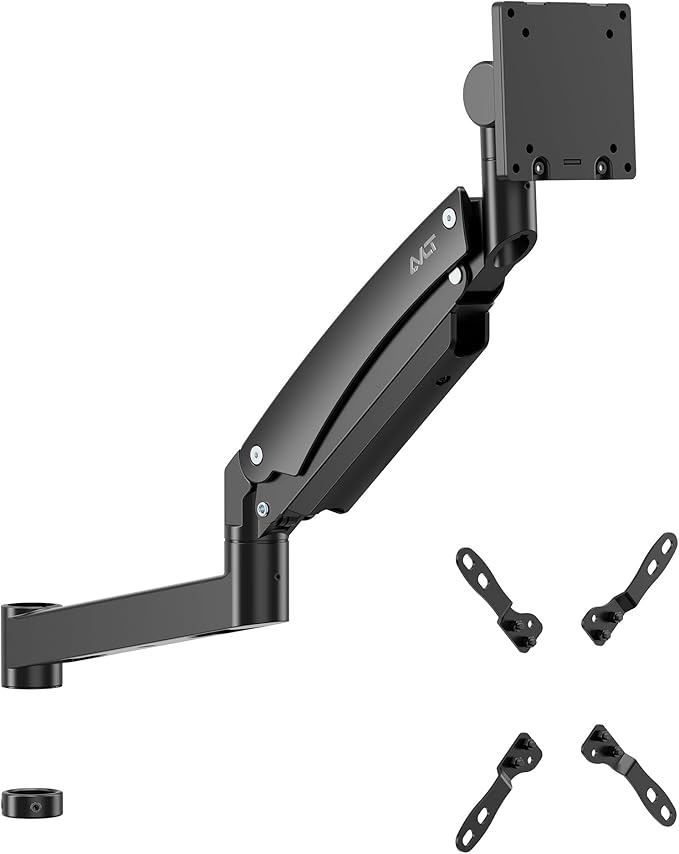 AVLT Single 57 Inch Add-On Monitor Arm Top Mount-Black for Dual & Triple Arm Setup, Fits 1.38" Pole, Super Ultrawide Screen, Supports 59.5lbs (27kg), VESA Compatible, Workspace Upgrade Expansion Arm