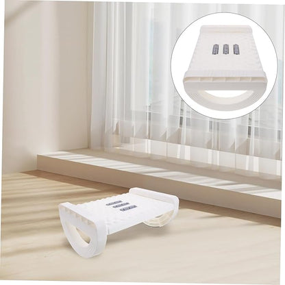 Anti-Slip Office Foot Rest Under Desk Raised Footstool with Rocking Motion Stable Non-deformable Footrest for Work and Home Space-Saving Foot Support Stool in White