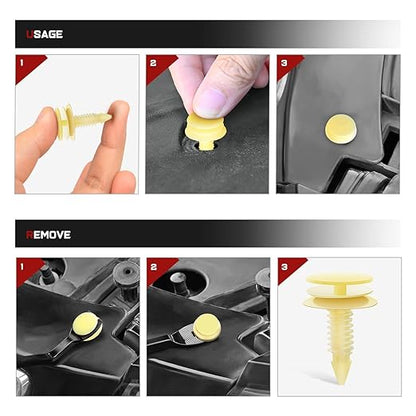 Nilight 50Pcs Front Door Trim Panel Retainers Clips Compatible with Buick Regal 1990-1996 Oldsmobile Cutlass 1992-1997,Pontiac Grand Prix 1992-1998 OEM:#GM 10153057