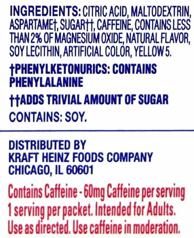 Crystal Light On The Go Citrus With Caffeine Drink Mix, 10-Packet Box (Pack of 35)