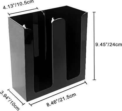 Tirifer Disposable Paper Cup Dispenser, Acrylic Coffee Cup and Lid Storage Organizer Holder, Coffee Milk Tea Shop Restaurant Accessories Christmas Party Supplies, 2 Compartments