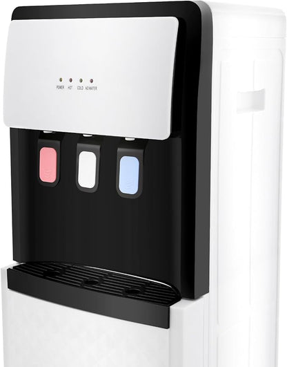 Bottom Loading Water Dispenser, 3 Temperature Settings-Hot, Cold & Room Water Cooler Dispenser, Durable Stainless Steel Construction Loading Design Water Dispenser for Office, Home, Living Room