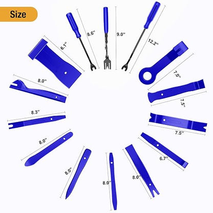GOOACC 238Pcs Trim Removal Tool, Auto Push Pin Bumper Retainer Clip Set Fastener Terminal Remover Tool Adhesive Cable Clips Pry Kit Car Panel Radio Removal Auto Clip Pliers (GRC-207)