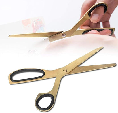 Lightweight Elegant Unique Simplified Golden Scissors, Gold and Black Golden Scissors, Crop Decoration for Office Home