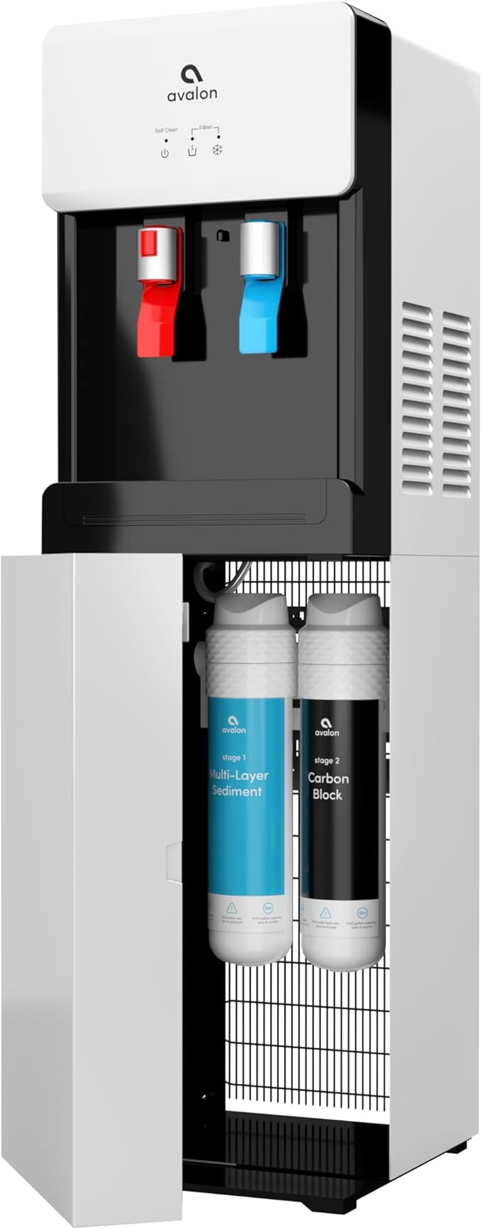 Avalon A7BOTTLELESS Self Cleaning Touchless Bottleless Cooler Dispenser-Hot & Cold Water Child Safety Lock, UL, White