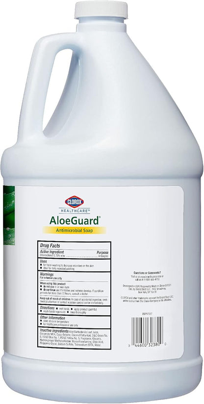 CLOROX Healthcare AloeGuard Antimicrobial Hand Soap for Healthcare Professionals - Liquid Hand Wash for Everyday Use with Aloe Vera to Soothe & Moisturize Hands, 128 Fl Oz