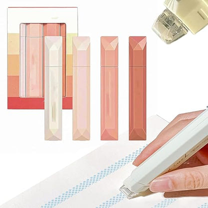 Double Sided Tape Pens, 2026 New Scrapbooking Double Sided Tape Roller, 4-Pack Smooth Craft Adhesive Glue Runner for Scrapbooking, Gift Wrapping, Photo Mounting, School Office & Crafts (RED)
