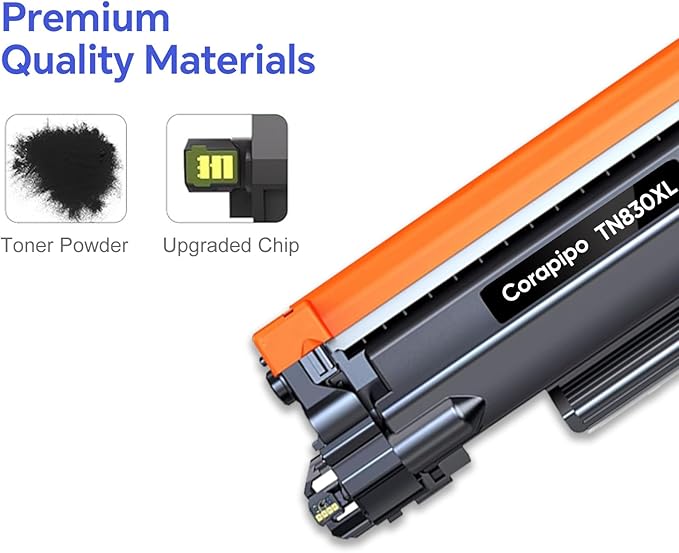 TN830XL TN830 Compatible Toner Cartridge Replacement for Brother Toner TN830/XL/V TN830 TN 830XL Work with HL-L2460DW HL-L2405W DCP-L2640DWHL-L2400D MFC-L2820DW|TN830 Toner,High Yield