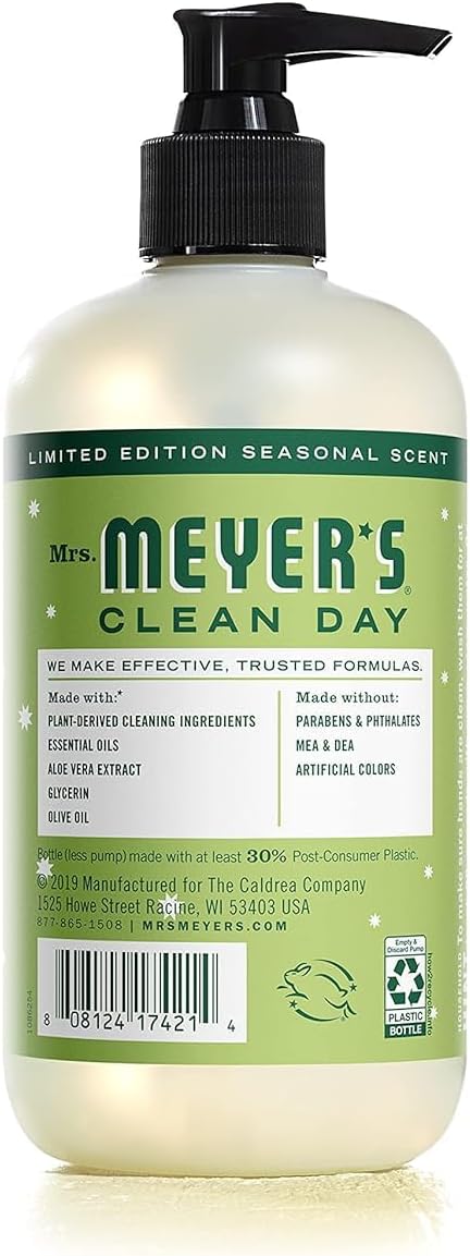 MRS. MEYER'S CLEAN DAY Hand Soap, Made with Essential Oils, Biodegradable Formula, Limited Edition Iowa Pine, 12.5 Fl. Oz - Pack of 3