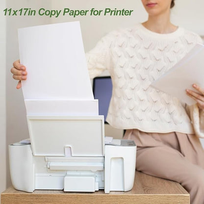 (3-Pack) 11" x 17" Printer Paper - 45Sheets/90Pages Blank Papers, DIY Template Printing in Office/Home/School, Ledger 100gsm Recycled Paper