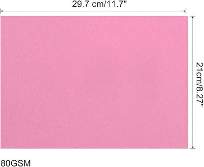 MECCANIXITY 50 Sheets Colored Copy Paper 8.3 x 11.7Inch Printer Paper 80gsm Pink for Office Printing, Document Copying, Invitations, Forms, Art Projects
