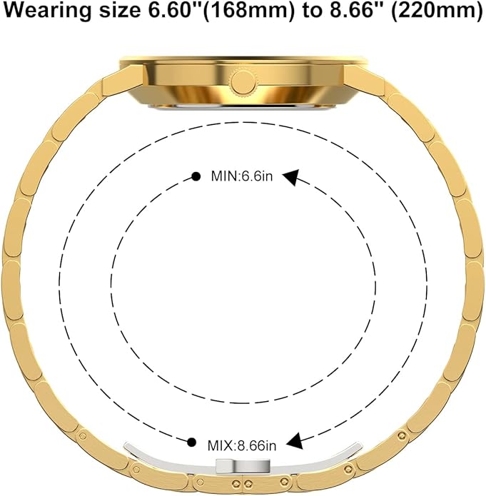 GOLDEN HOUR Men's Watches Slim Minimalist Runway Plated Stainless Steel Quartz Analog Watch