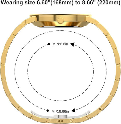 GOLDEN HOUR Men's Watches Slim Minimalist Runway Plated Stainless Steel Quartz Analog Watch