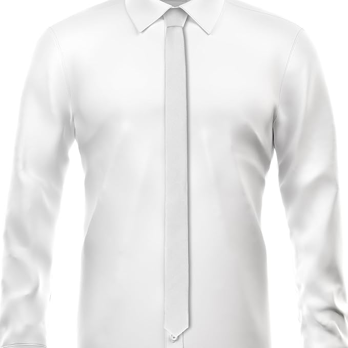 Skinny Ties Black Ties For Men and Women Solid Pure Color 1.58" (4CM) Plain Formal Slim Neckties
