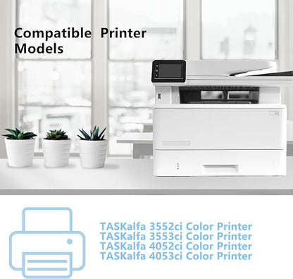 TK-8527 TK8527 High Capacity Toner Cartridge Compatible for Kyocera TK-8527K TK-8527C TK-8527M TK-8527Y TASKalfa 3552ci 3553ci 4052ci 4053ci Color Printers (4-Pack)