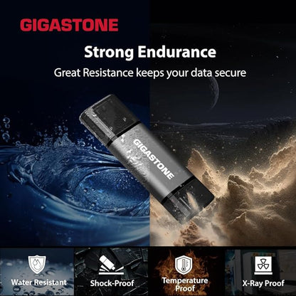 GIGASTONE 16GB Dual Flash Drive (2 Pack) Z40 USB 3.2 Gen 1, 2-in-1 Type-A & Type-C, 100MB/s Ultra Fast, Head Cap Design, Plug & Play for Smartphone/PC/Mac/TV/Car Audio, USB 2.0/3.0/3.1 Compatible