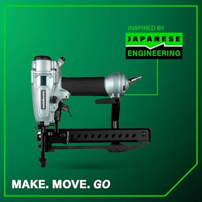 Metabo HPT PRO Finish Stapler, Pro-preferred Pneumatic Power Nailers, Finish Tool for Carpentry & Industrial Uses, All-Metal Key Component, 18 Gauge, 1/4" Crown Staples, Length 1/2" to 1-1/2", N3804A5