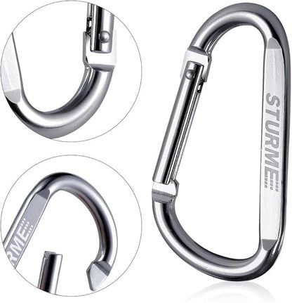 STURME 12pcs Carabiner Clip 3" Small Durable Carabiner Keychain Carabeaner Hooks