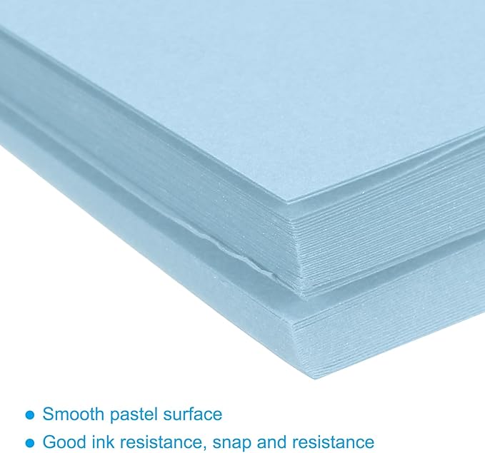 MECCANIXITY 75 Sheets A4 Colored Print Copy Paper 8.5" x 11" Origami Paper Printer Paper 80gsm for Printing, Document Copying, Art Craft, Light Blue