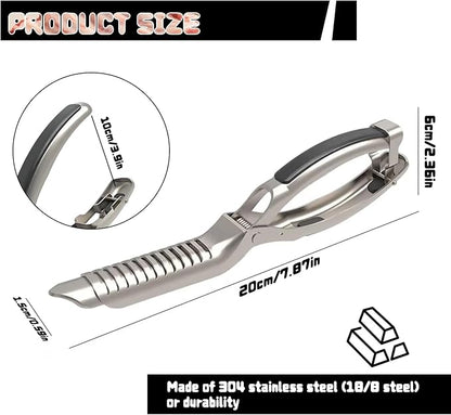 Rib Membrane Removal Tool, Stainless Steel Rib Prep Tool Pro 2.0, BBQ Rib Skinner with Full-Wrap Anti-Slip Grip for Easy Rib Preparation (1 Pack)