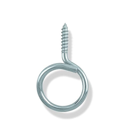 Heavy Duty Bridle Rings 100 Pack – 1-1/4 Inch Wood Screw Cable Support Hangers | Zinc-Plated Steel Threaded Cable Rings for Low Voltage Cable Management (Electrical & Network Wire Organizer)