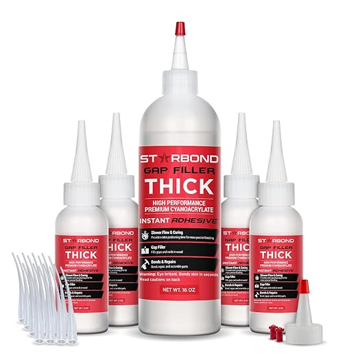 STARBOND Thick CA Glue Complete Refill Kit (453-gram) - Premium Cyanoacrylate Glue for Mitre Joint Bonding, Woodworking, Carpentry, Archery Fletching, 16 oz