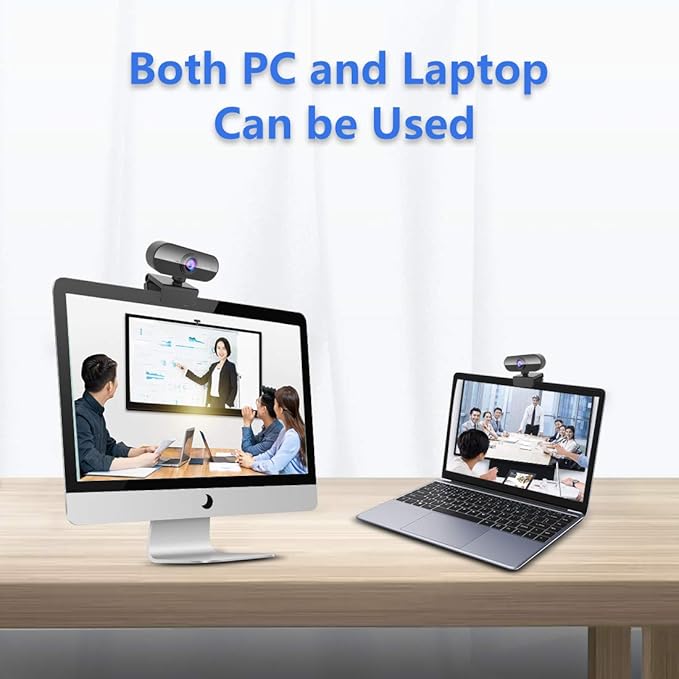 Webcam for pc with Microphone,Full Hd 1080P Streaming Web Cam for Mac Laptop, USB External Computer Camera for Desktop,Best Cheap Face Cam for Video Conference,Zoom,Gaming YouTube Microsoft