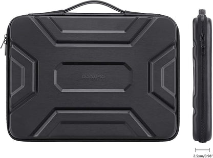 DOMISO 14 inch Laptop Sleeve with Handle Shockproof Computer Bag Waterproof EVA Protective Carrying Case for 14" HP Dell Asus Lenovo Laptop, Black