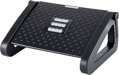 Under Desk Foot Stool Adjustable Height Ergonomic Desk Foot Rest with Anti Slip Design for Home Office Study Room Plastic Material