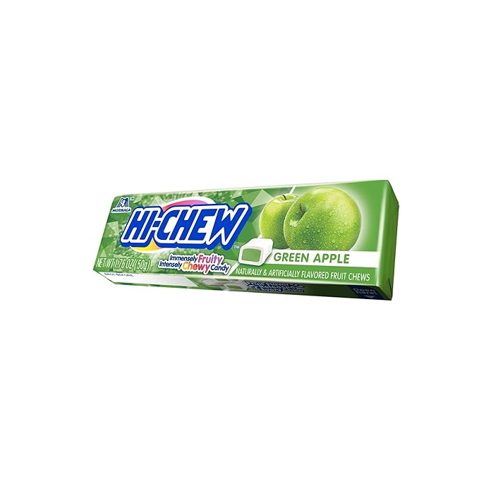 HI-CHEW Green Apple Sticks, 15-Pack, Soft & Chewy Candy, 1.76oz Each, Bulk Candy Individually Wrapped - Made with Immensely Juicy Fruity Flavors