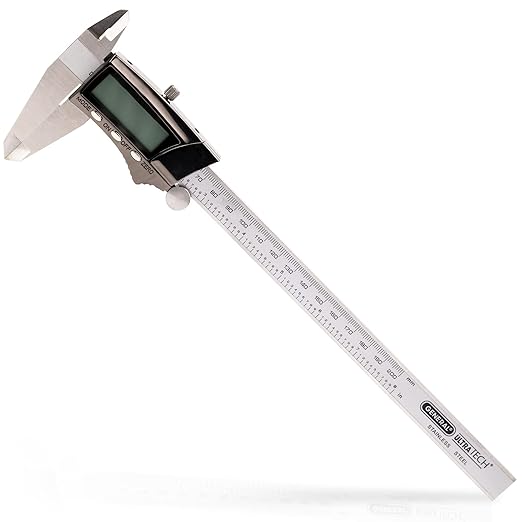 General Tools Digital Caliper 1478 - 8" Caliper Measuring Tool - Stainless Steel Ruler