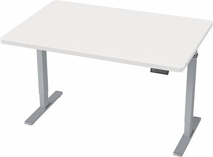 VIVO Electric 48 x 30 in Standing Desk, Memory Height Adjustment, 1B Series, One-Piece White Top, Gray Frame, DESK-KIT-1G5W