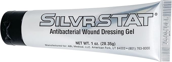 SilvrSTAT First Aid Kit Gel | 32 PPM Silver Healing Wound Dressing Gel | SilverSol Ag₄O₄ Particles | 1 oz
