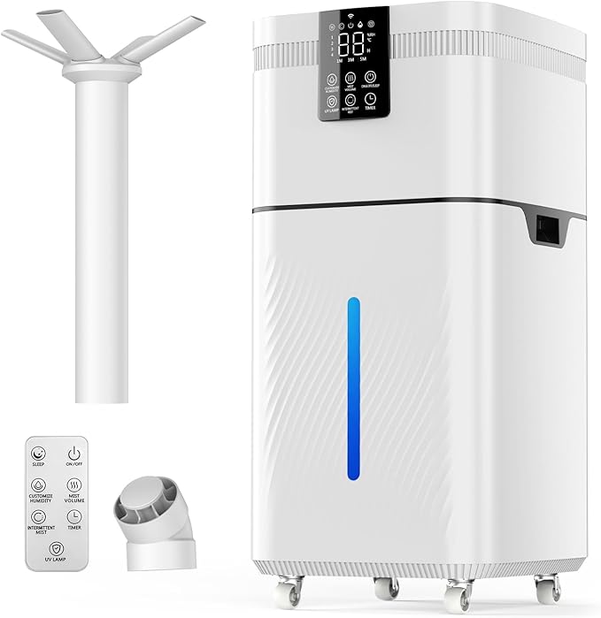30L Commercial Humidifier for Large Room up to 4200 sq ft, Smart Cool Mist Humidifier with Precision Sensor, Top Fill, 360° Nozzle for Home, Office, Plants