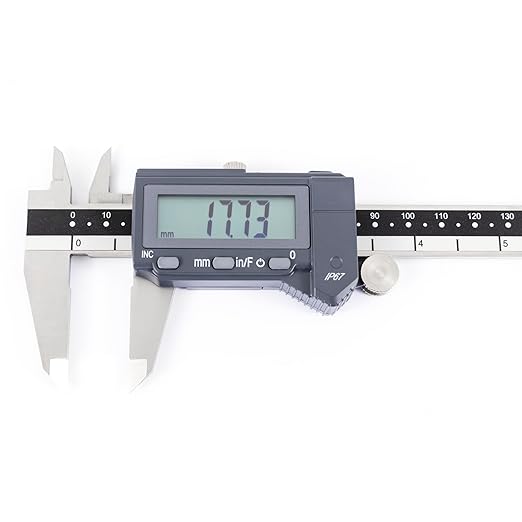PEC Tools Digital Caliper, 12 Inch/300mm Industrial-Grade Stainless Steel Caliper, IP67 Waterproof & Oil-Resistant, Auto Power-Off, Inch/MM/Fraction Modes
